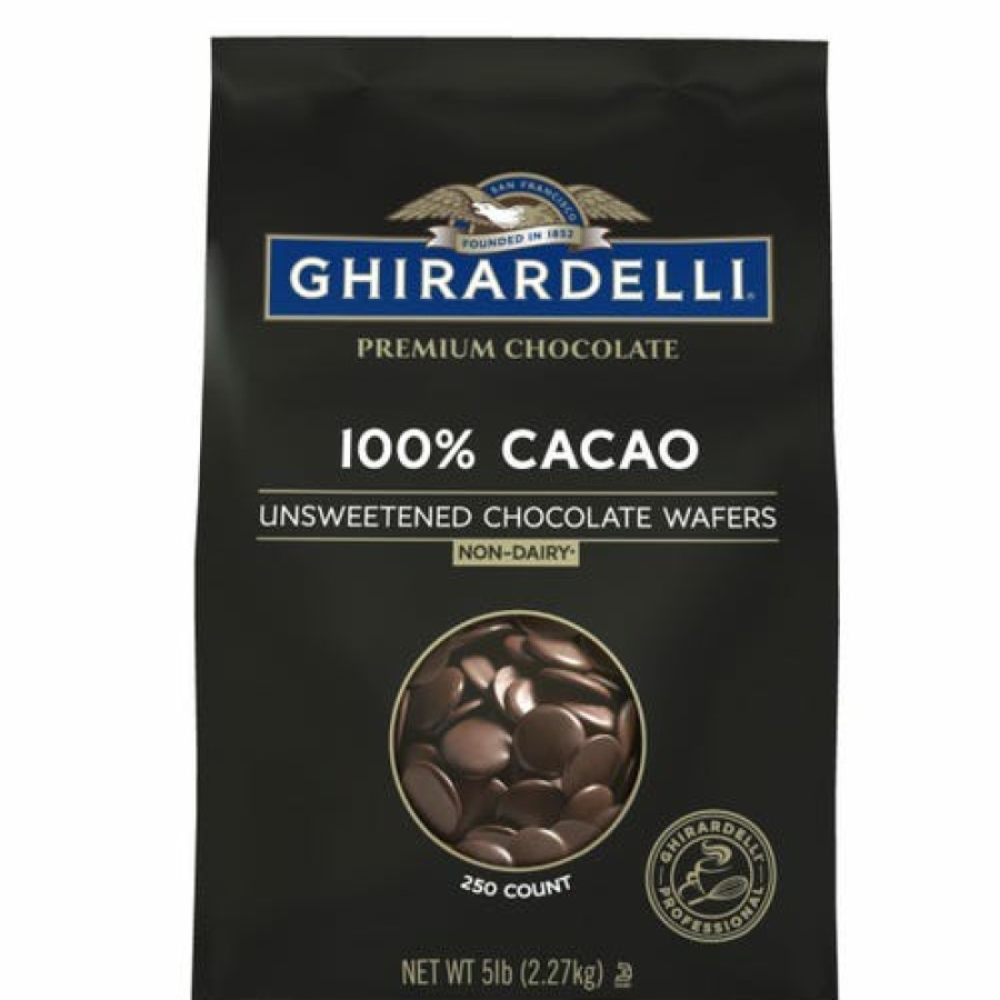 Shop Chocolate Ghirardelli Baking | 100% Unsweetened Chocolate Wafers 5Lb Bag