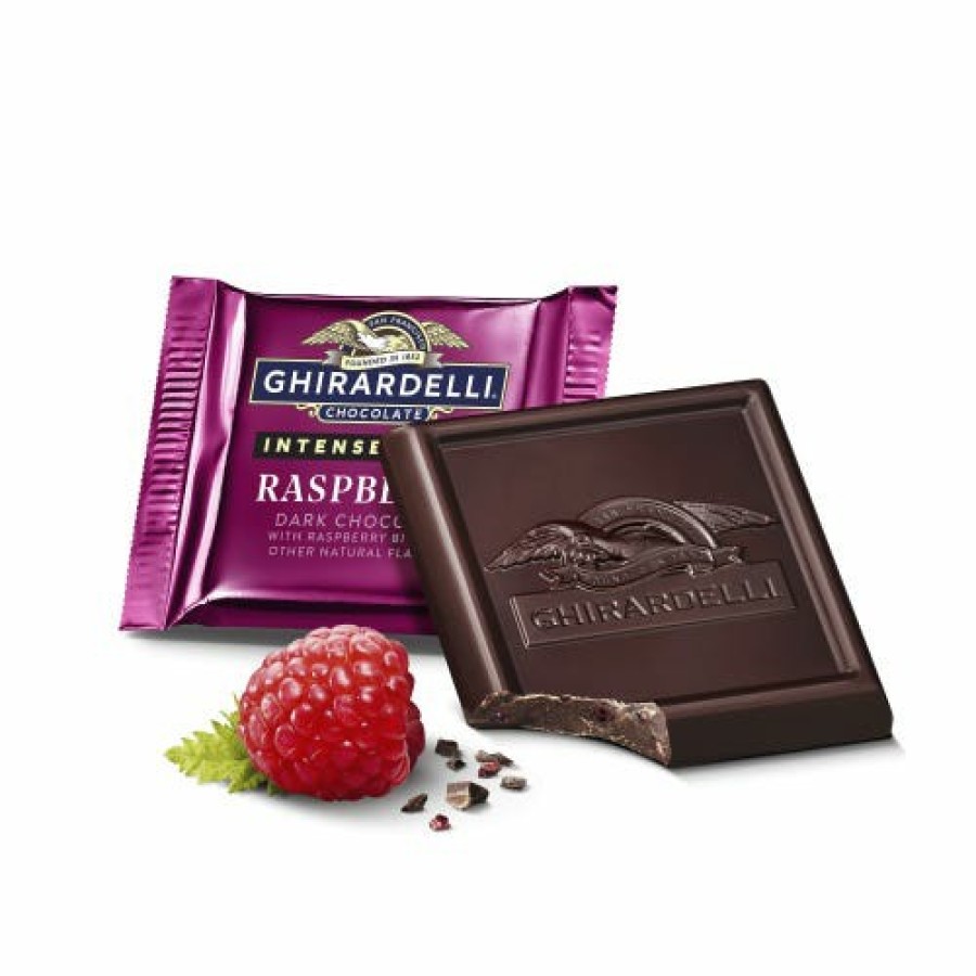 Shop Chocolate Ghirardelli Bulk Chocolate | Intense Dark Raspberry Dark Chocolate Squares Case Pack (540 Ct)