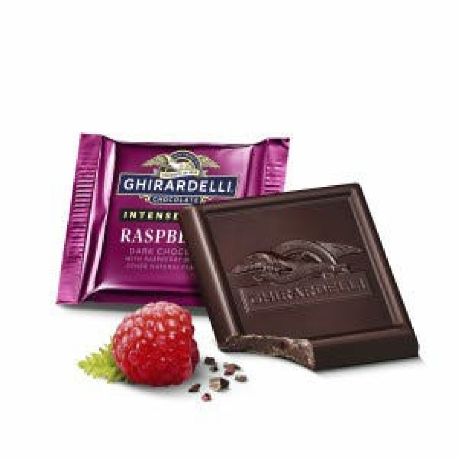 Shop Chocolate Ghirardelli Bulk Chocolate | Intense Dark Raspberry Dark Chocolate Squares Case Pack (540 Ct)