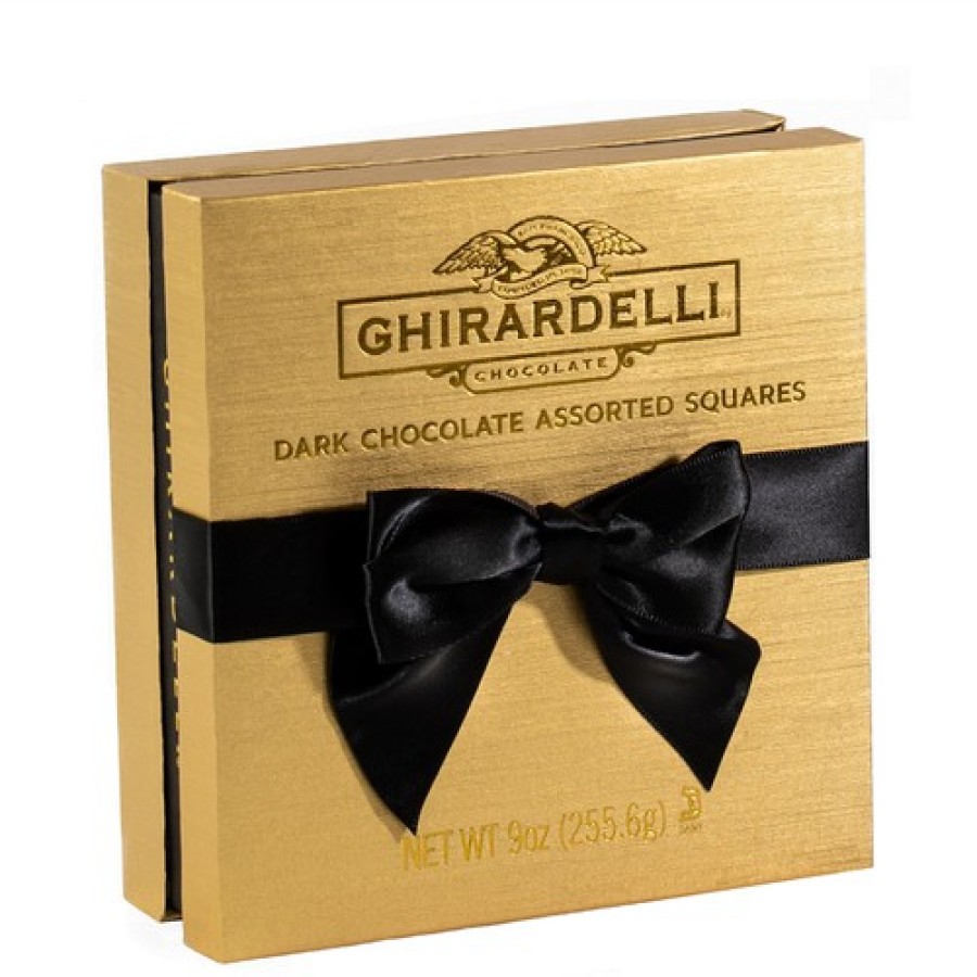 Gifts Ghirardelli Business Gifts | Intense Dark Chocolate Assorted Gold Gift Box 24 Squares