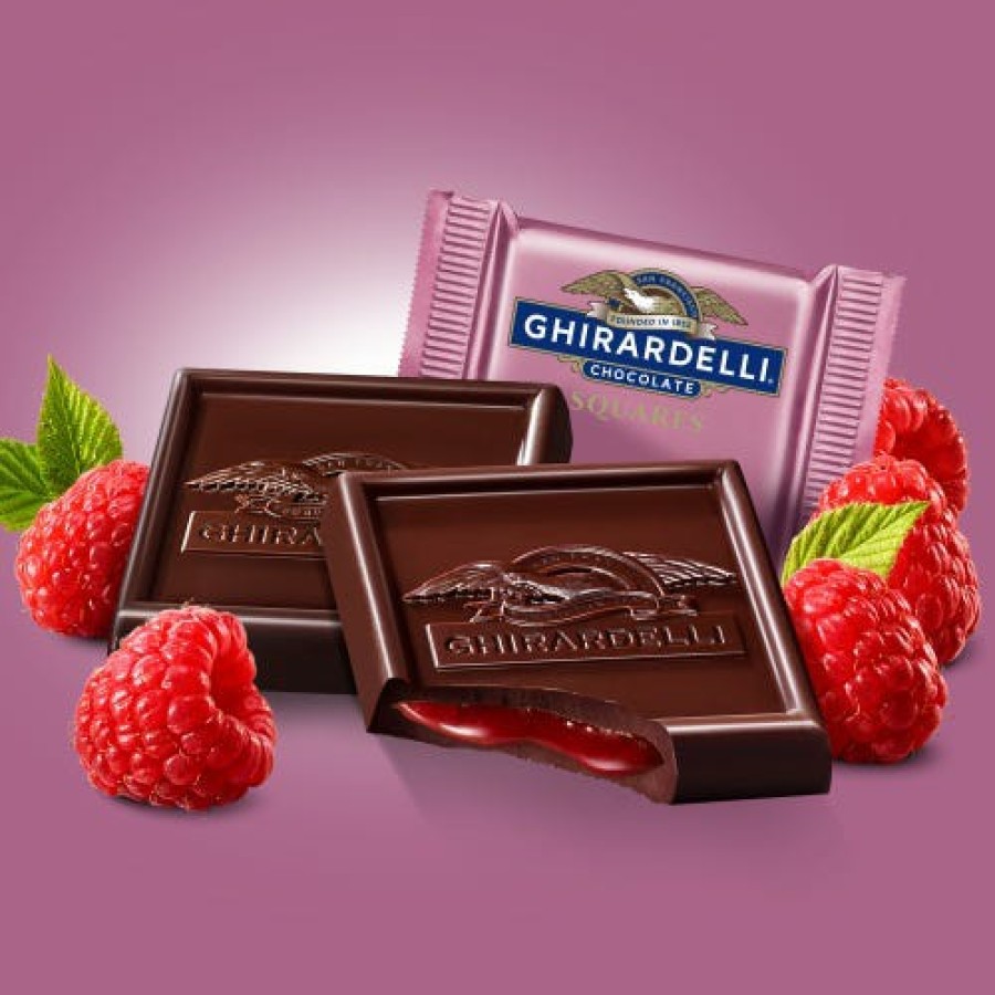 Shop Chocolate Ghirardelli Bulk Chocolate | Dark Chocolate Raspberry Squares Case Pack (430 Ct)