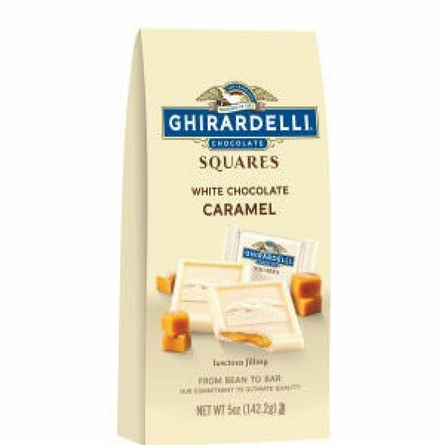 Gifts Ghirardelli Gift Bags | White Chocolate Caramel Squares Medium Bags (Case Of 6)