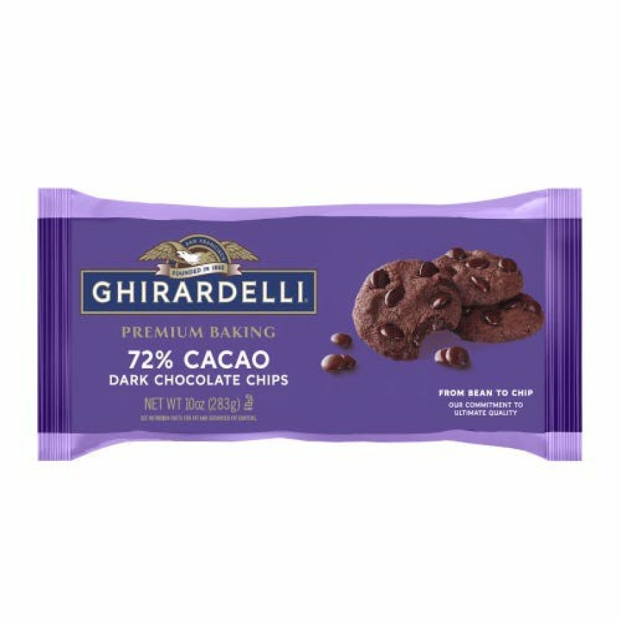 Shop Chocolate Ghirardelli Baking | Ghirardelli 72% Cacao Dark Chocolate Premium Baking Chips (Case Of 12 Bags)