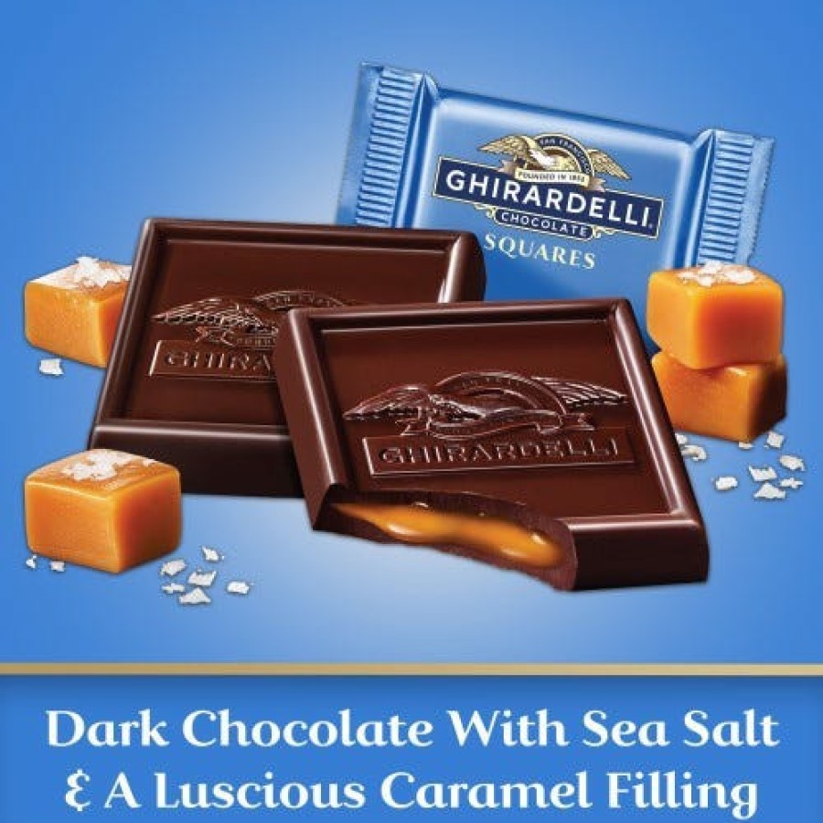 Shop Chocolate Ghirardelli Bulk Chocolate | Dark Chocolate Sea Salt Caramel Squares Case Pack (430 Ct)