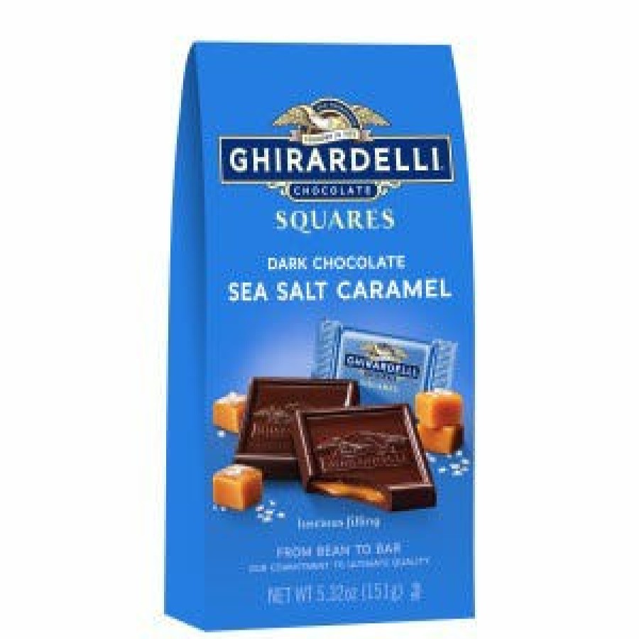 Gifts Ghirardelli Gift Bags | Dark Chocolate Sea Salt Caramel Squares Medium Bags (Case Of 6)