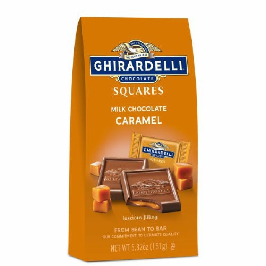 Gifts Ghirardelli Gift Bags | Milk Chocolate Caramel Squares Medium Bags (Case Of 6)