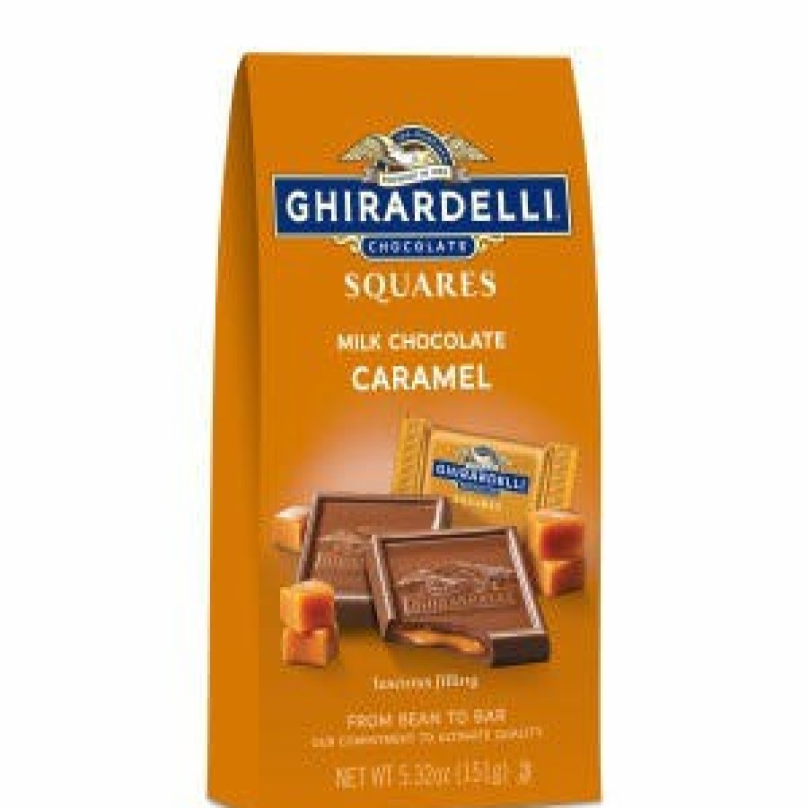 Gifts Ghirardelli Gift Bags | Milk Chocolate Caramel Squares Medium Bags (Case Of 6)