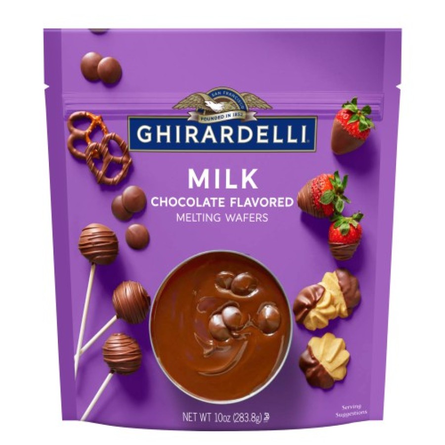 Shop Chocolate Ghirardelli Baking | Milk Chocolate Flavored Melting Wafers - 10 Oz, 6 Bags