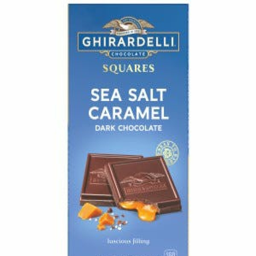 Shop Chocolate Ghirardelli Chocolate Bars | Dark Chocolate Sea Salt Caramel Bar (Case Of 10)