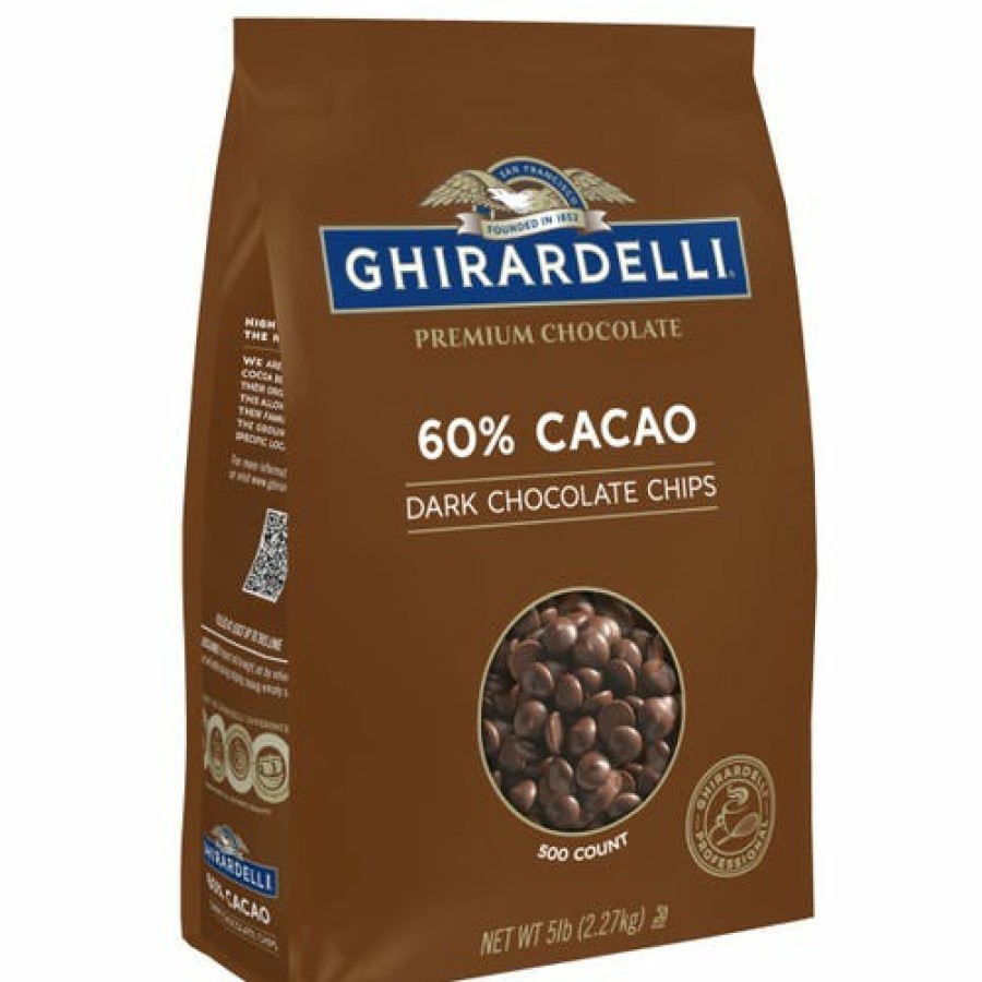 Shop Chocolate Ghirardelli Baking | 60% Cacao Chocolate Chips 5Lb Bag