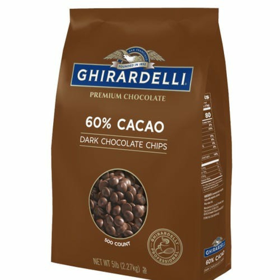 Shop Chocolate Ghirardelli Baking | 60% Cacao Chocolate Chips 5Lb Bag