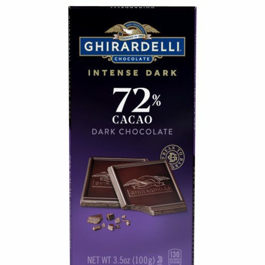 Shop Chocolate Ghirardelli Chocolate Bars | Intense Dark 72% Cacao Dark Chocolate Bar (Case Of 12)