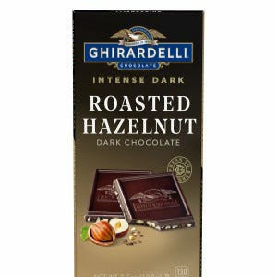 Shop Chocolate Ghirardelli Chocolate Bars | Intense Dark Roasted Hazelnut Dark Chocolate Bar (Case Of 12)